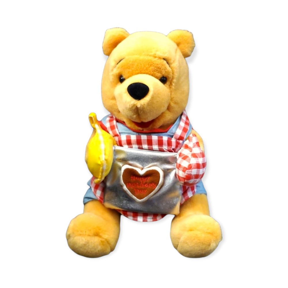 Disney Winnie The Pooh Plush Stuffed Animal BBQ Grill Mothers Day Overalls Toy